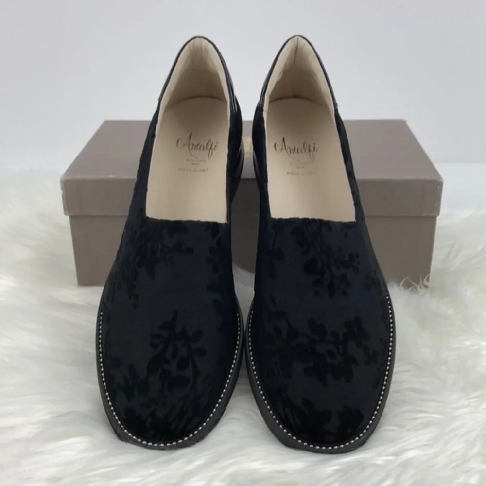 AMALFI by Rangoni Black Eufemio Loafers sz 8.5 - Picture 8 of 12